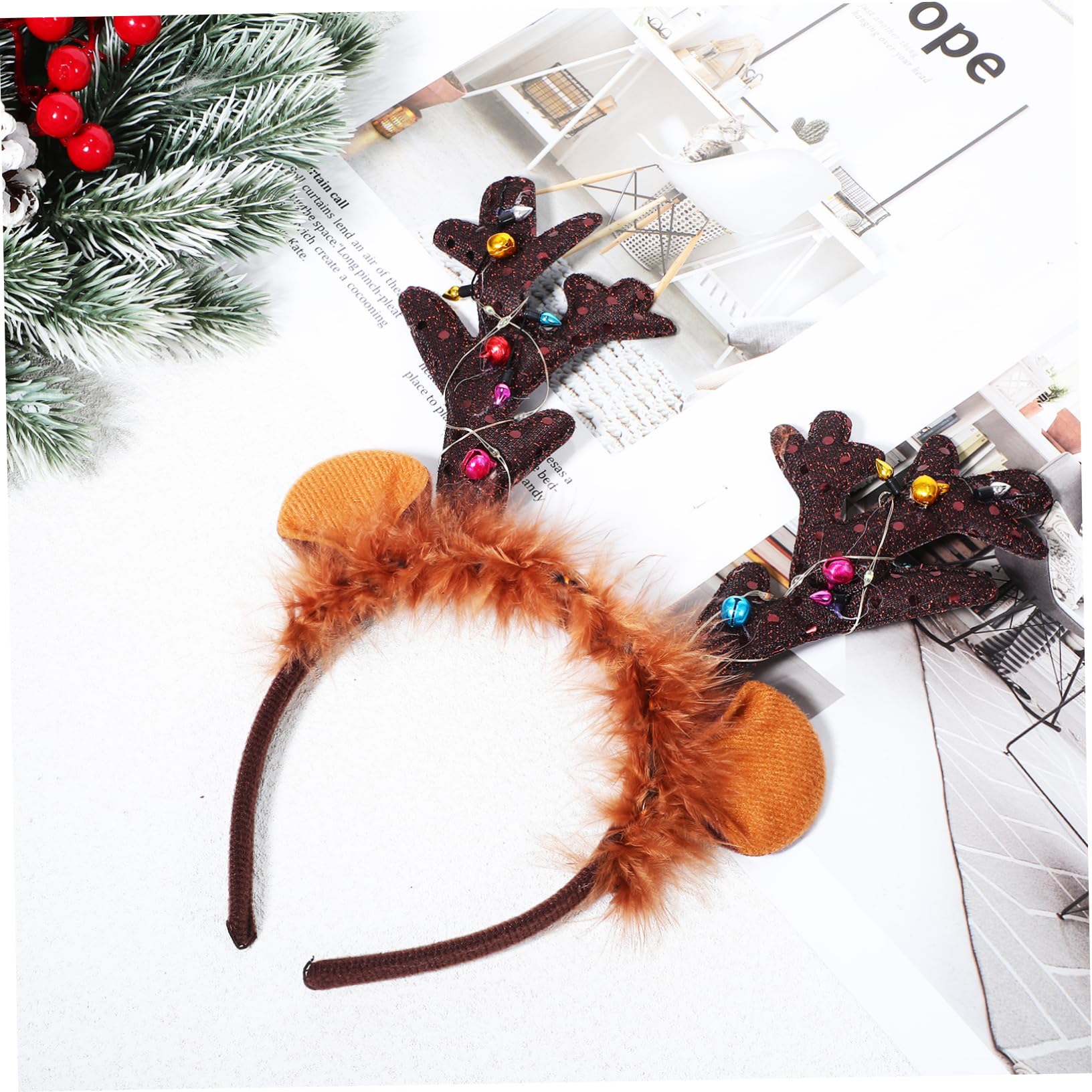 ibasenice 3pièces Bandeaux Renne Noël Accessoires De Tête Adorables pour Fête Cosplay Confortables Et Légers Décorations De Noël