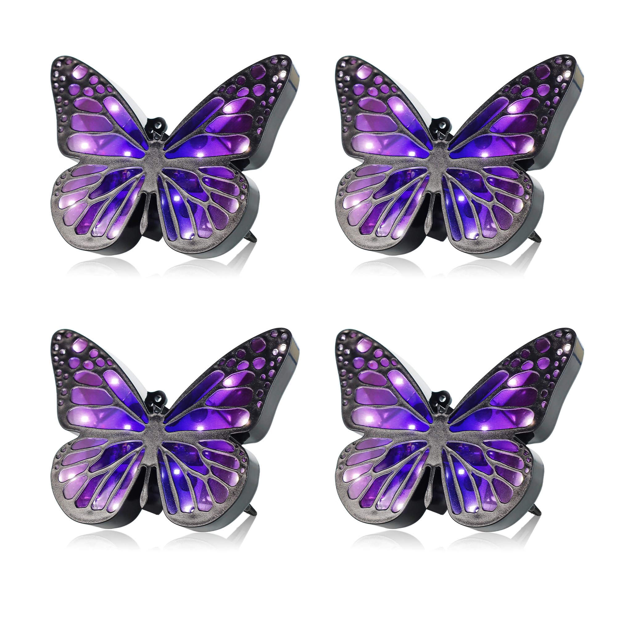 Ground Lights, Equipped with 4 Solar Lights for Outdoor Waterproofing, Butterfly Solar Landscape Lighting, Suitable for Gardens, courtyards, terraces,