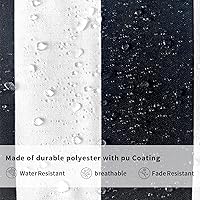 Vista 4 de Paquete de 2 almohadas lumbares impermeables para exteriores con rellenos, 12 x 20 pulgadas, almohada decorativa rectangular para patio, hogar