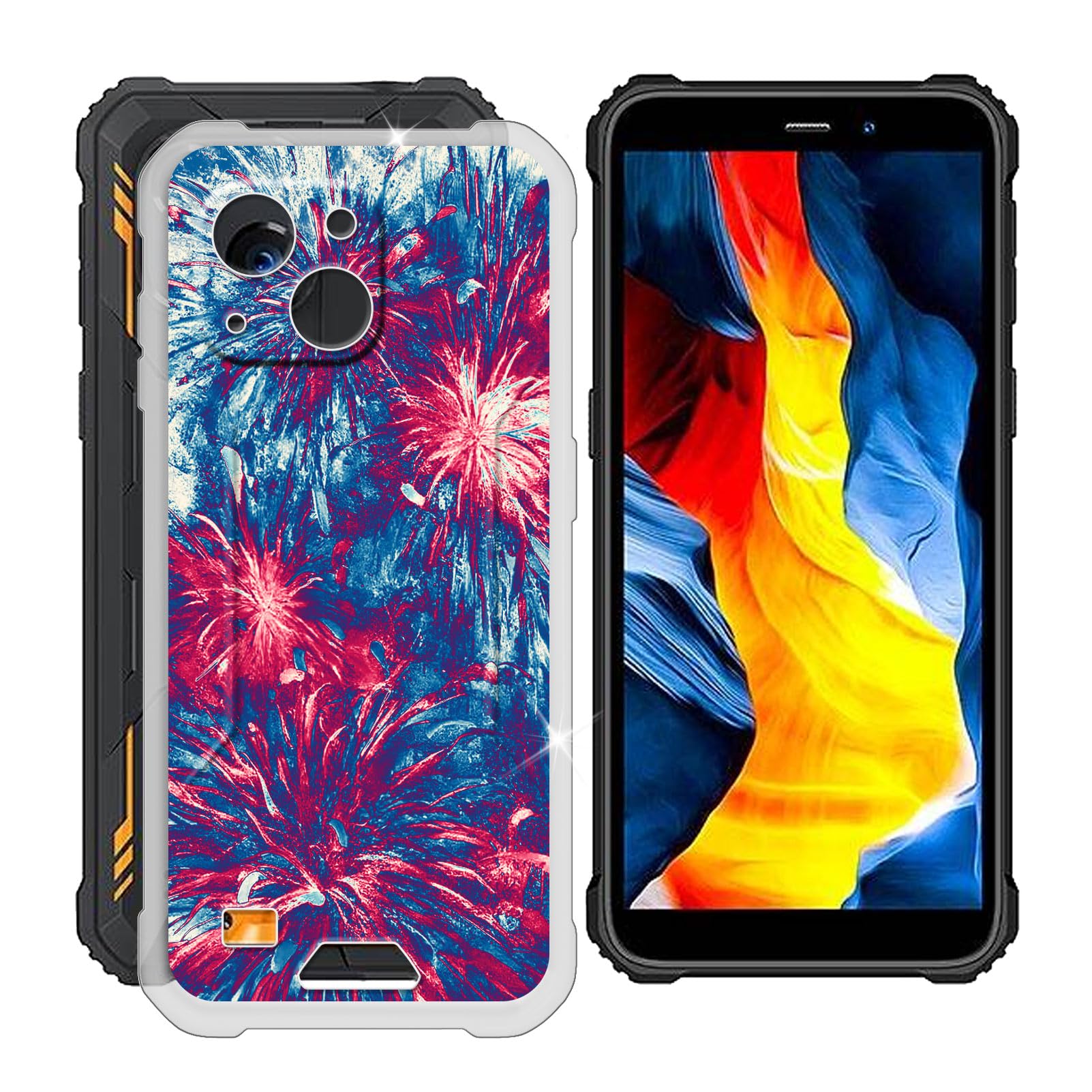Cover Per Oukitel G2 (6.0") Con Pellicola In Vetro Temperato – Custodia Trasparente Antiurdo TPU – Protezione 360° Con Bumper Morbido - 3