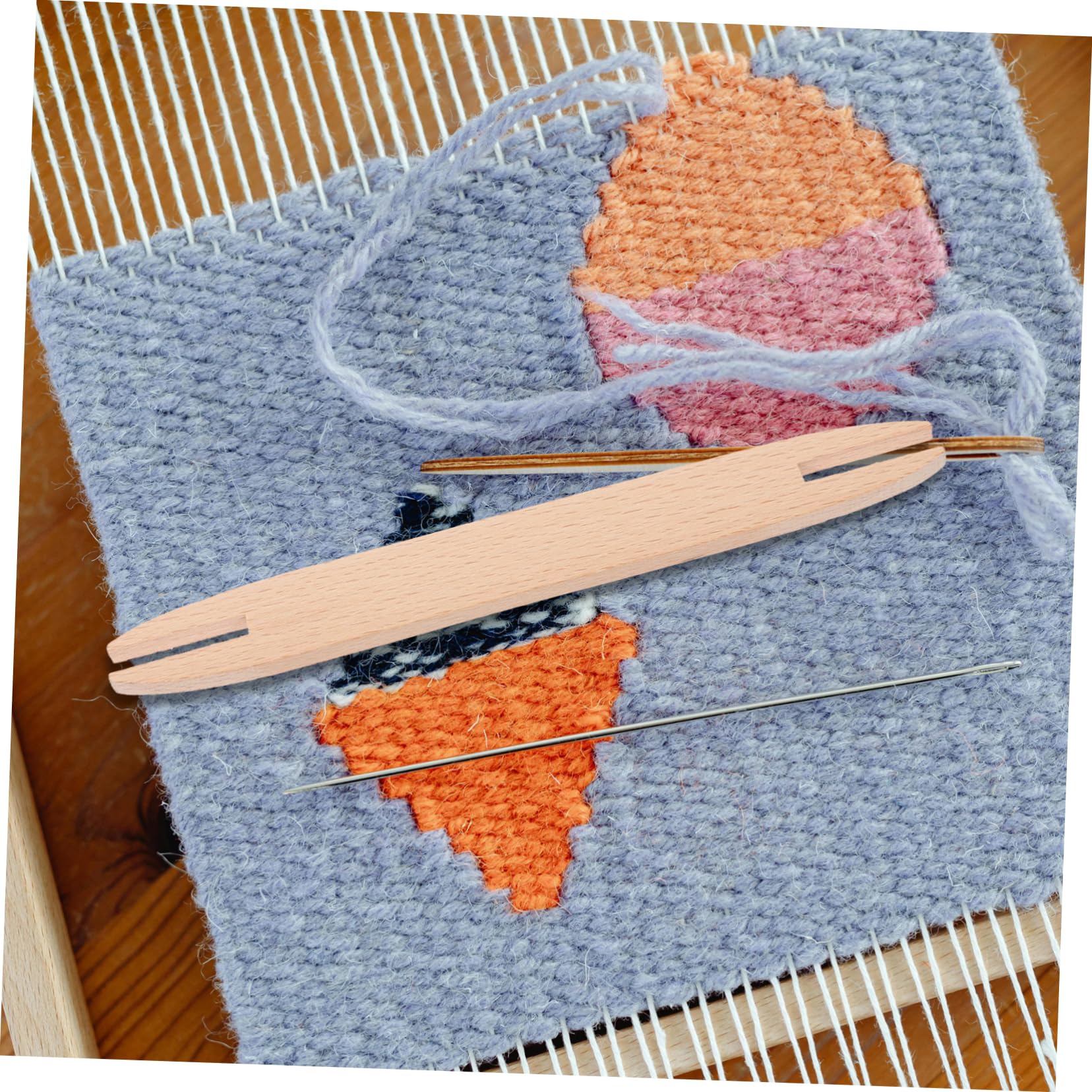 5 Sätze Webschiffchen Webschiffchen Wandteppich Knit Set Webstuhl Crochet Hooks Gebogene Nähnadeln Polsterung Schiffchen Weben Werkzeug Weberei Weben Strickshuttle Holz 4 Stück * 5