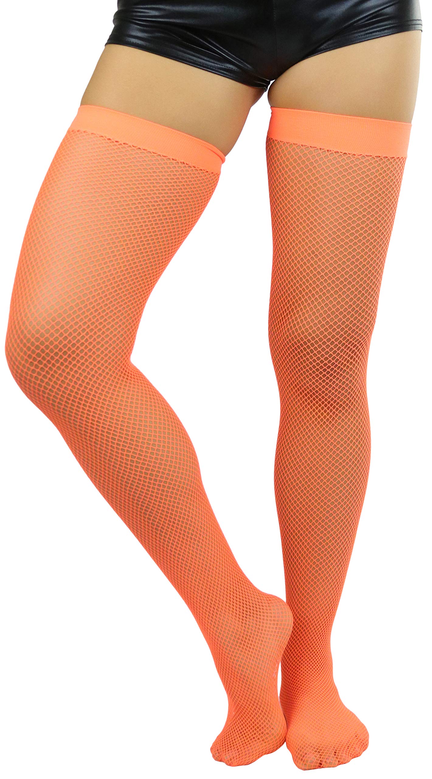 ToBeInStyle Women’s Fine Classic Fishnet Thigh High Stretch Nylon Novelty Stockings