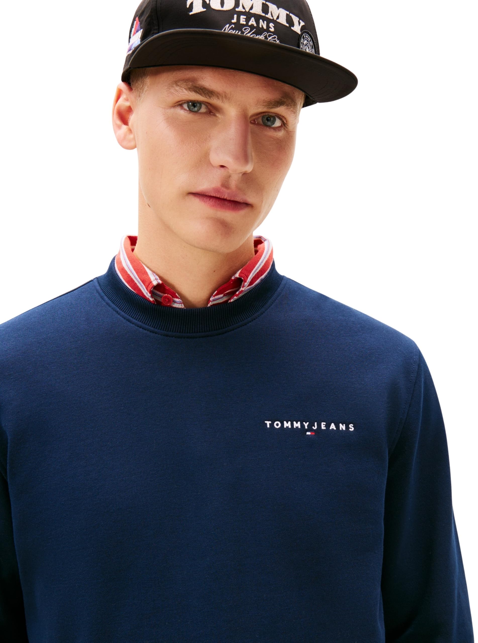 Tommy Jeans Herren Sweatshirt Linear Rundhalsausschnitt