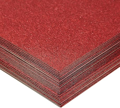 Miniatura 5 de 30 hojas de papel de cartulina con purpurina roja para manualidades, tarjetas, invitaciones, doble cara, 10.58 ozm (8.5 x 11 pulgadas)