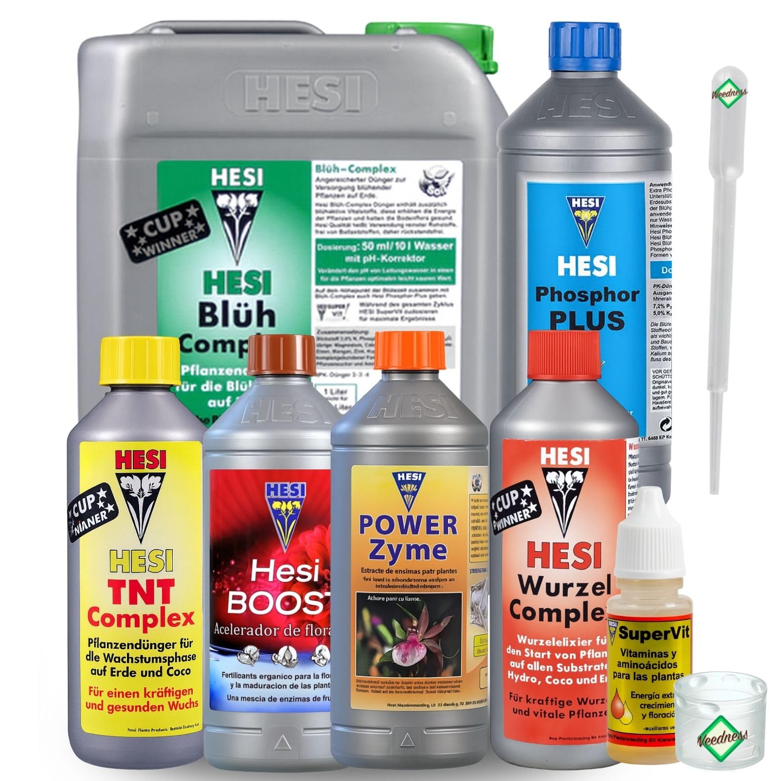 Weedness Hesi Dünger Starter Set All-Star - Grow Anbau Indoor Dünger Kit Naturdünger