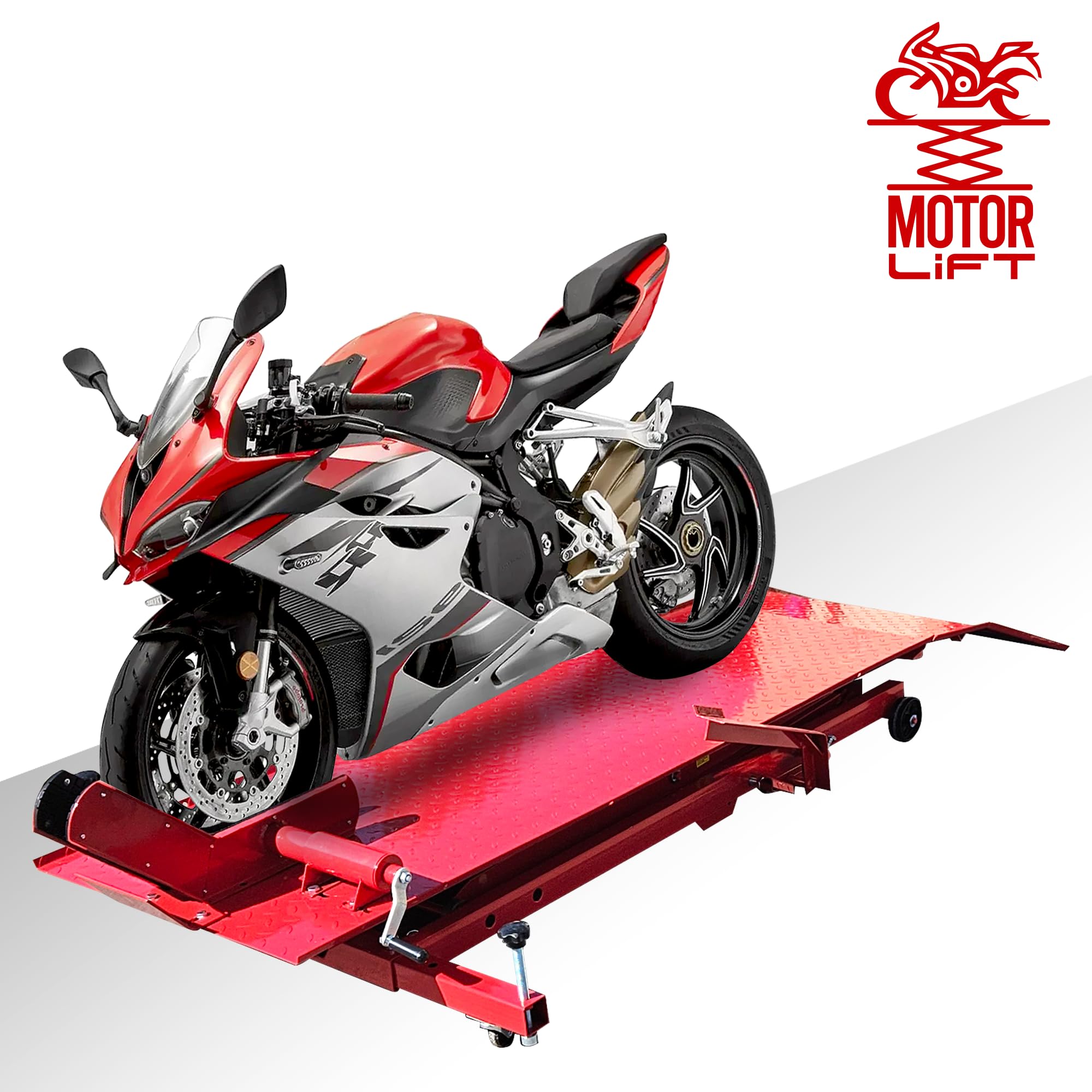 MotorLift450 - Rampa de montaje para moto, 450 kg, hidráulica