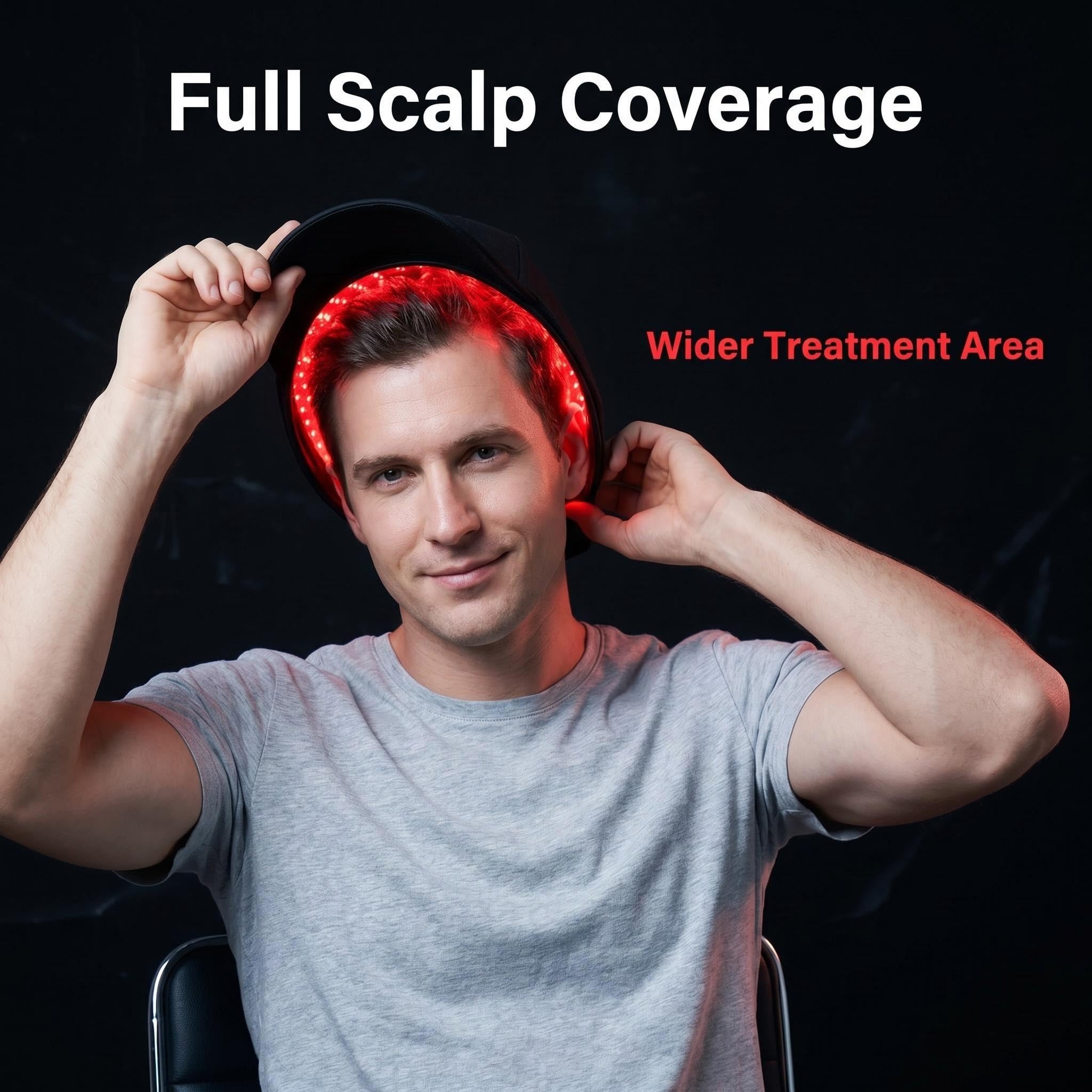 Haarwachstumskappe mit 300 LEDs, 650 nm, Rotlichttherapie, Haarwachstumskappe für Haarwachstum, Anti-Haarausfall, Entspannung, Kopfhaut, Haarpflege, Hut, Wachstumslicht，Keine Stromversorgung