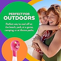 Vista 6 de O2COOL Ventiladores de nebulización de agua portátiles con batería Elite (Raspberry)..