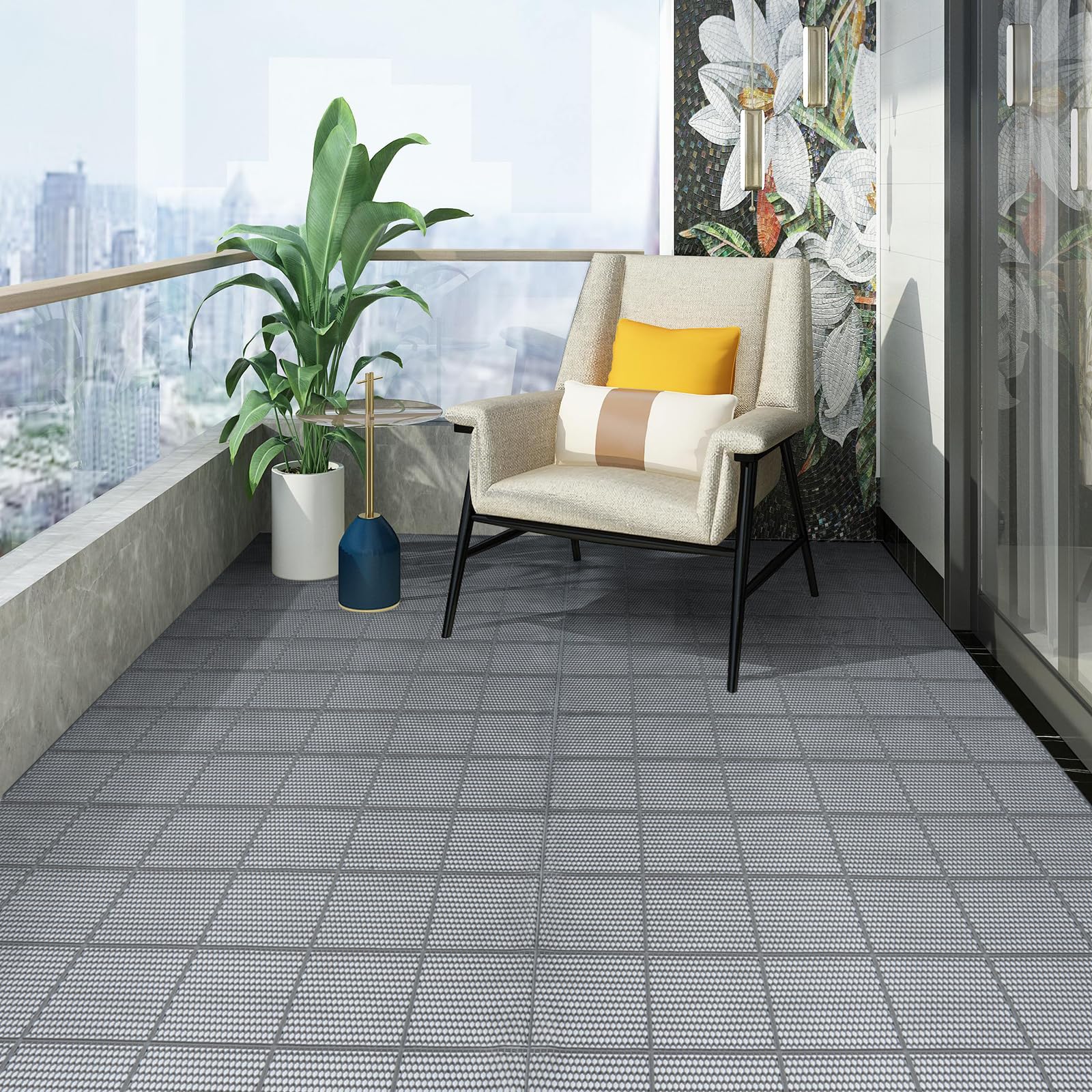 Tapis antidérapant en caoutchouc perforé 300 x 90 cm 4 mm d'épaisseur pour zones humides cuisines, piscines, restaurants, garages, couloirs