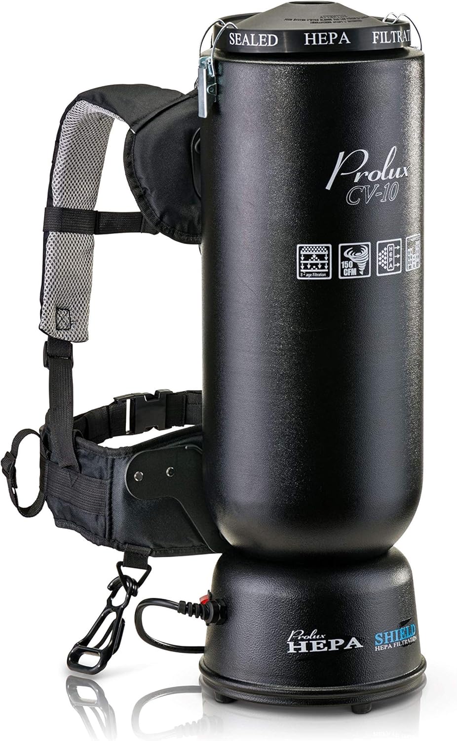 Prolux 10 Quart Black Commercial Backpack Vacuum with Professional 1.5 Inch Tool Attachemnt Kit : Industrial & Scientific