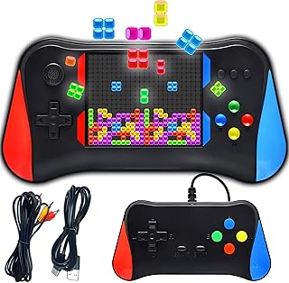 Retoo Handheld Spielkonsole Für Zwei Spieler mit 500 Klassische Spielen, 3.5 Zoll LCD Bildschirm, Retro-Videospielkonsole Spieler für Kinder Spielzeug, Retro Game Console, 1200 mAh Akku
