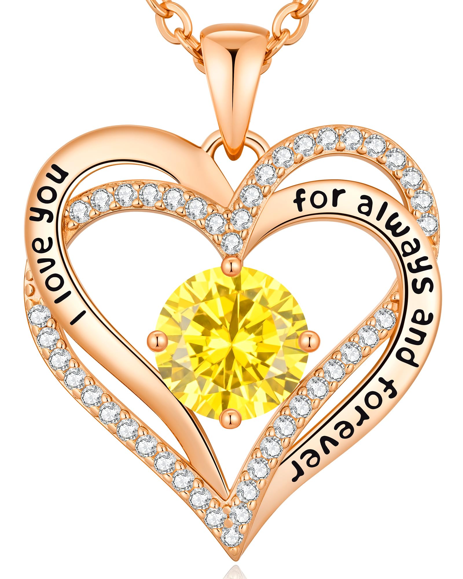 CDE Kette Damen Herz Anhänger Halskette für Frauen Schmuck Geburtstags Geschenk für Sie Freundin Weihnachten Valentinstag Muttertags Geschenk Hochzeit Jubiläum