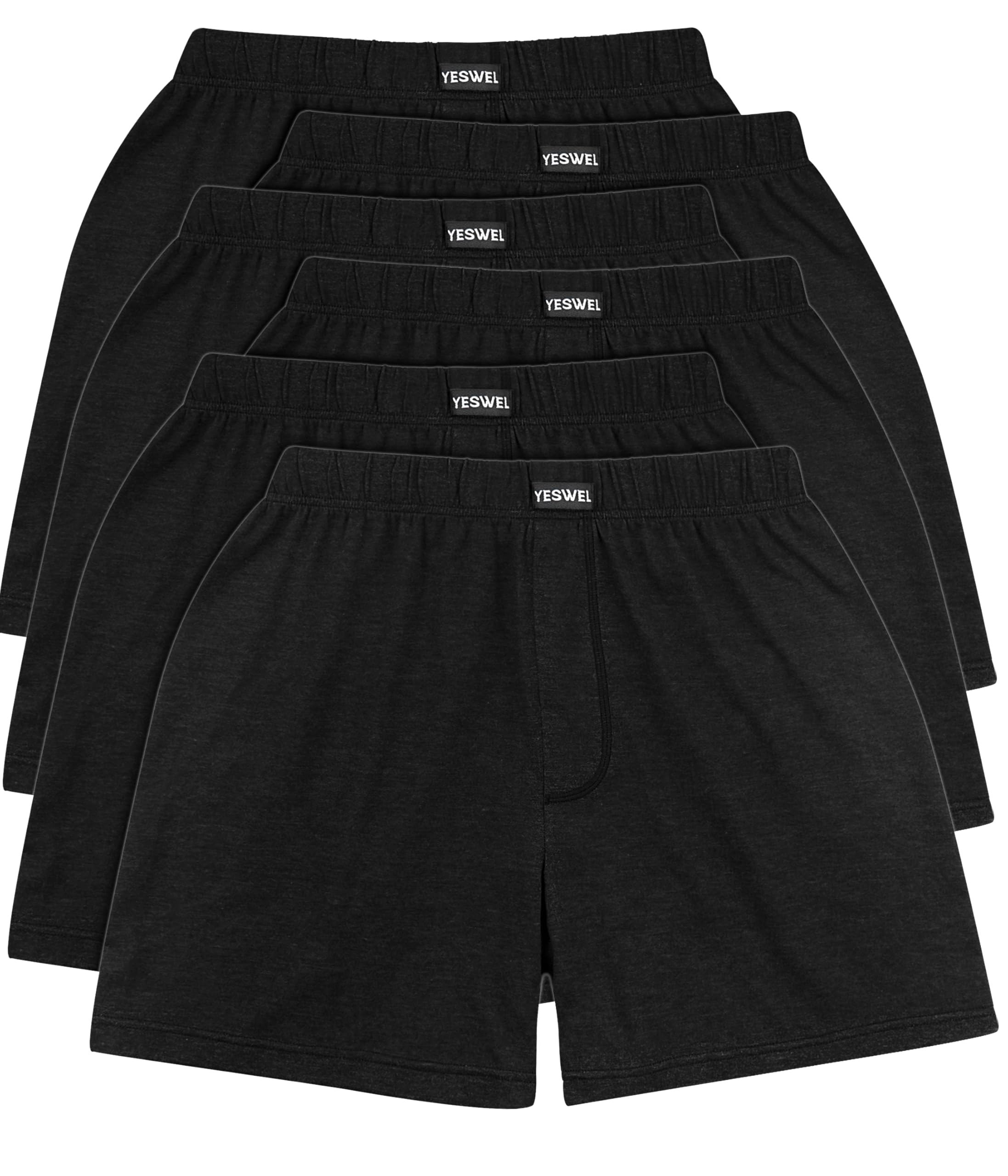 YESWEL 6er/10er Pack Boxershorts Herren, Atmungsaktive Baumwolle Unterhosen Männer, Lockere Retro Unterwäsche(M -4XL)