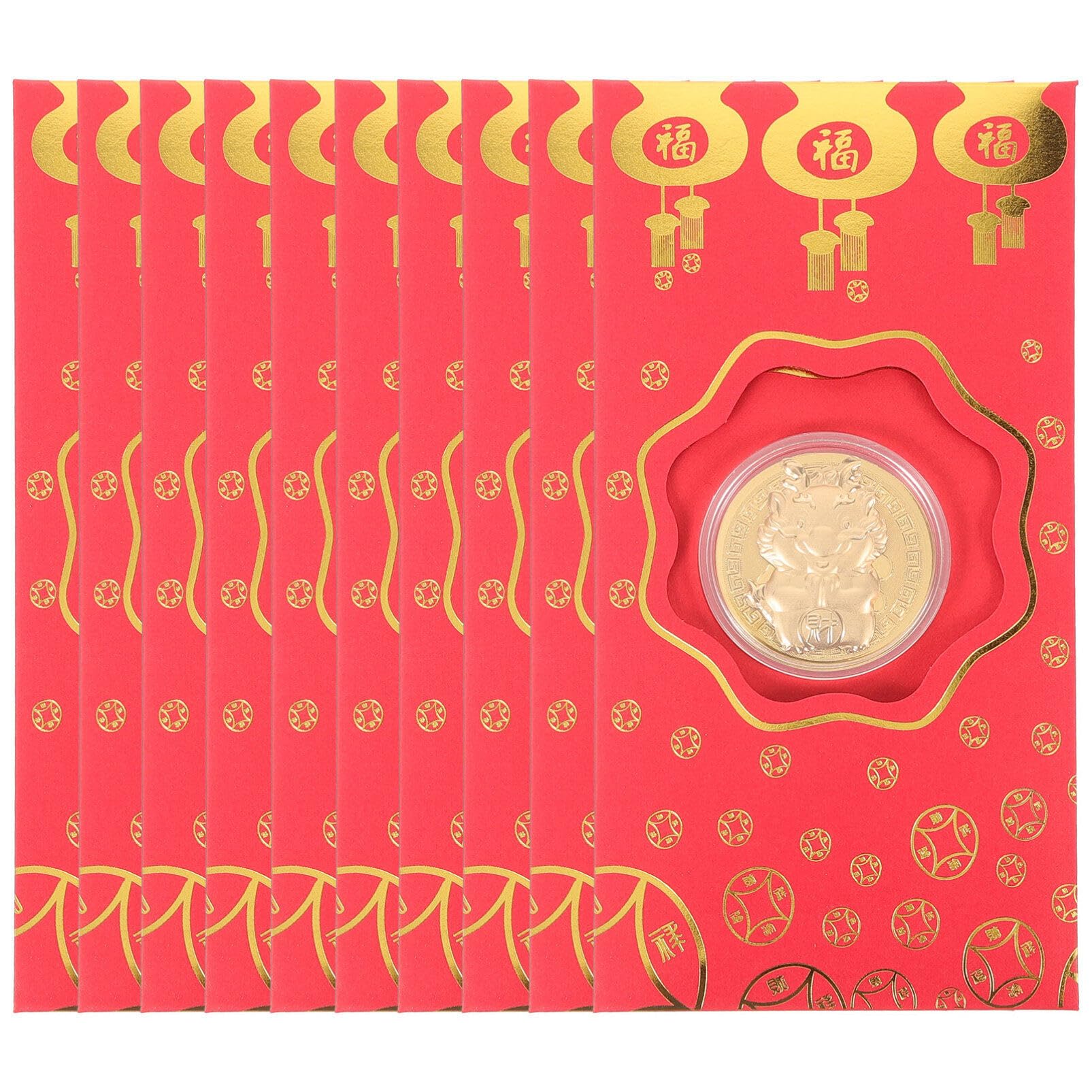 Megecaa 24-Pack Chinese New Year Red Envelopes - Gold Dragon Design For Lunar New Year Gifts - View #11