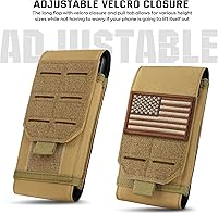 Vista 2 de LIVANS Funda táctica Molle para teléfono, funda táctica para teléfono celular, funda para cinturón para teléfono celular de 4 a 6.7 pulgadas
