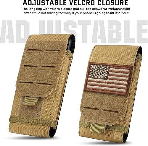 Miniatura 2 de LIVANS Funda táctica Molle para teléfono, funda táctica para teléfono celular, funda para cinturón para teléfono celular de 4 a 6.7 pulgadas,