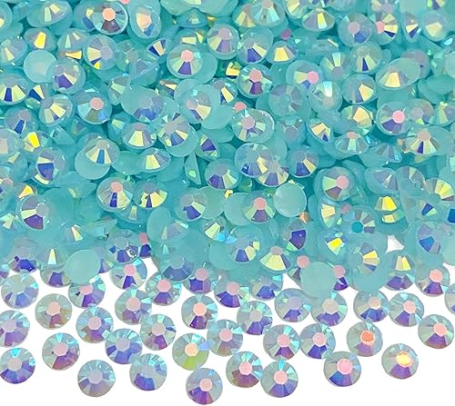 1500 unidades de diamantes de imitación de resina de 0.197 pulgadas (0.197 in) con parte trasera plana, diamantes de imitación redondos de resina