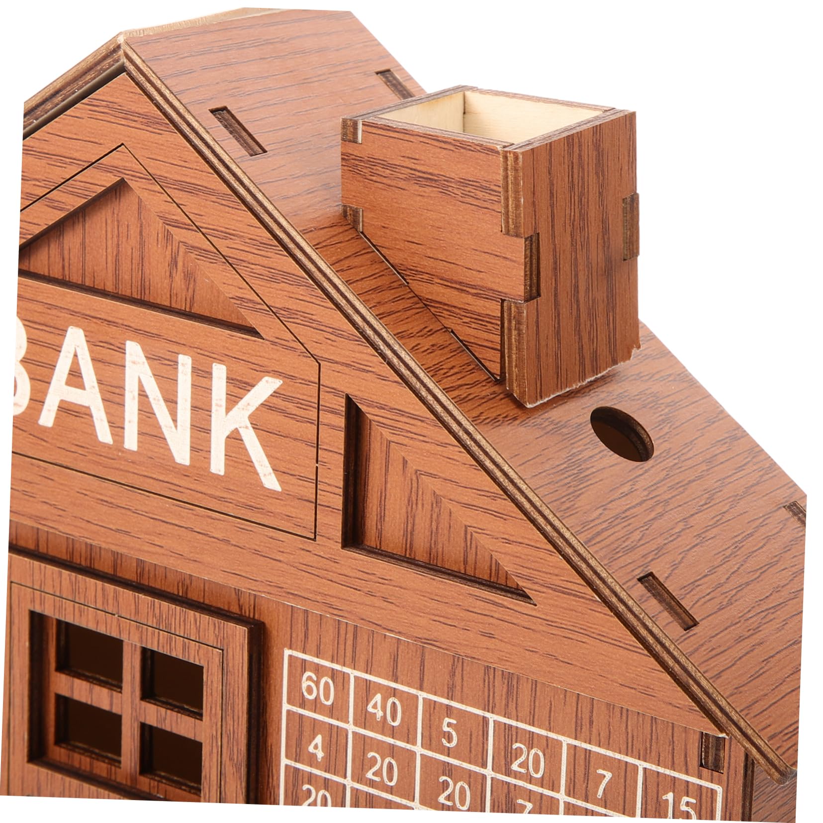 VICASKY 11stücke Holz-sparschwein Mit Sparzielen Dekorative Geldbox Hausform Fördert Das Sparen Finanzielle Bildung
