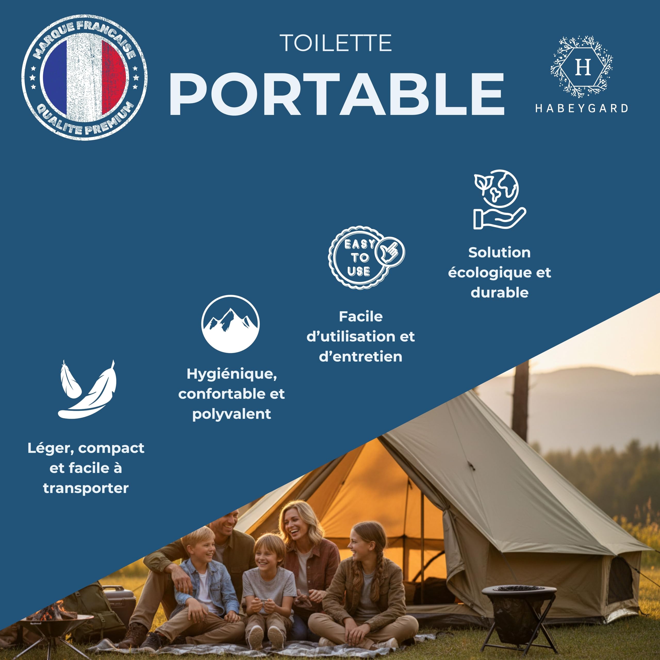 Toilette Portable WC Pliable Adulte et Enfant Pratique en intérieur/extérieur, hygiénique et siège Confortable, Chaise transportable en Voyage pour Camping, Van, Pot de Chambre