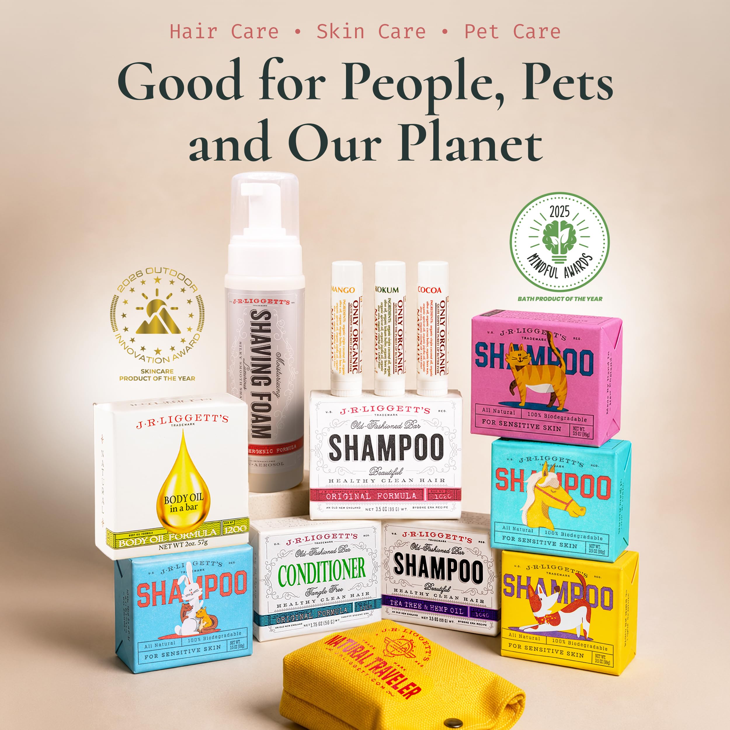 J·R·LIGGETT'S Solides Shampoo, feuchtigkeitsspendende Formel, komplett natürliches festes Shampoo mit Kokosöl und Aloe Vera, ohne Sulfate, ohne Reinigungsmittel, stellt die Weichheit wieder her