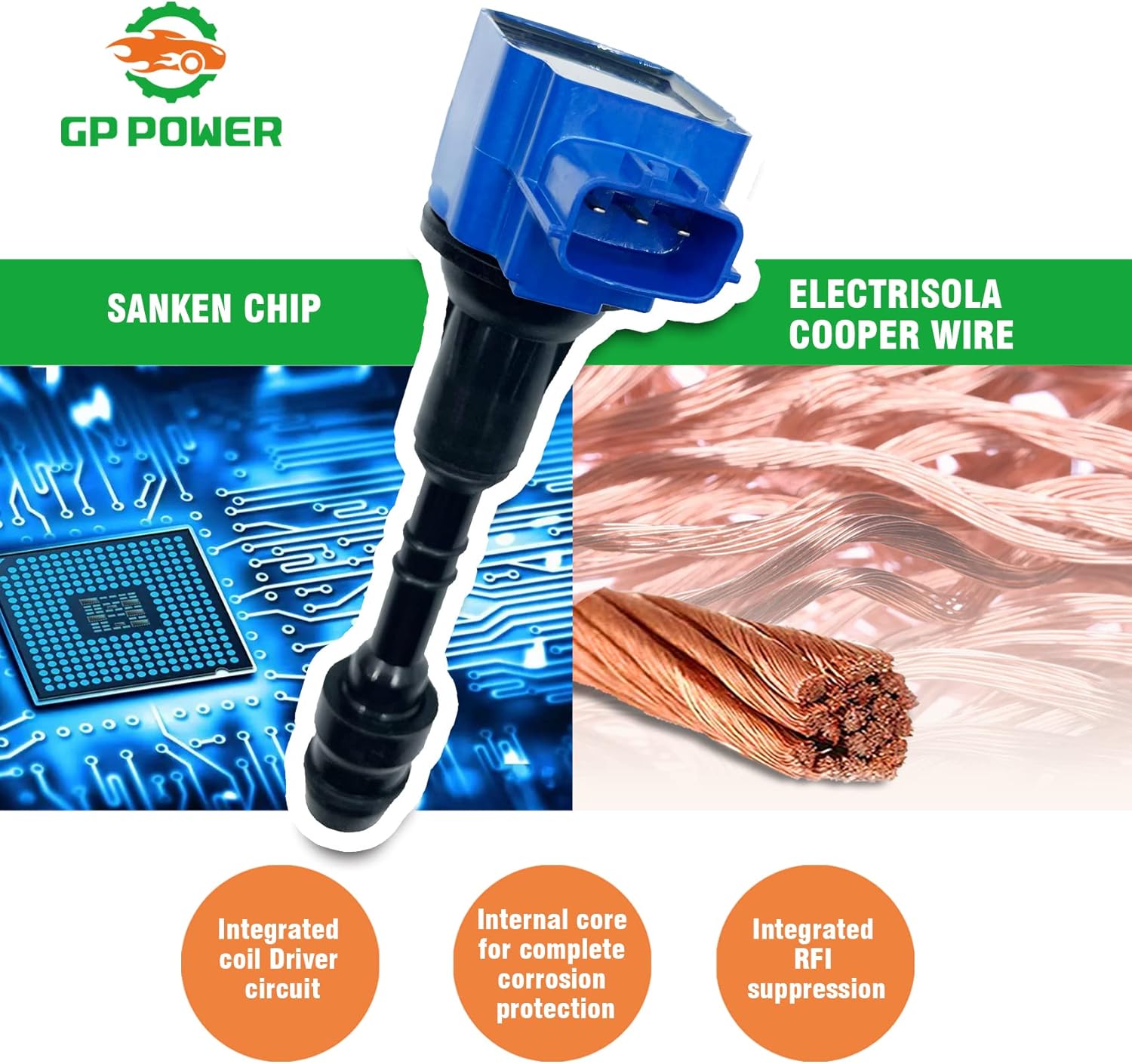 PERFORMANCE IGNITION COIL 22448-ZE00C 22448ZE00C UF-551 UF551 C1672 AIC-2402N 5C1729 SET OF 8 COMPATIBLE WITH INFINITI QX56 NISSAN ARMADA NV2500 NV3500 PATHFINDER TITAN 5.6 V8 VK56DE