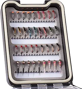 BASSDASH Fly Fishing Flies Kit with Box – 36/64/72/76/80/96pcs
