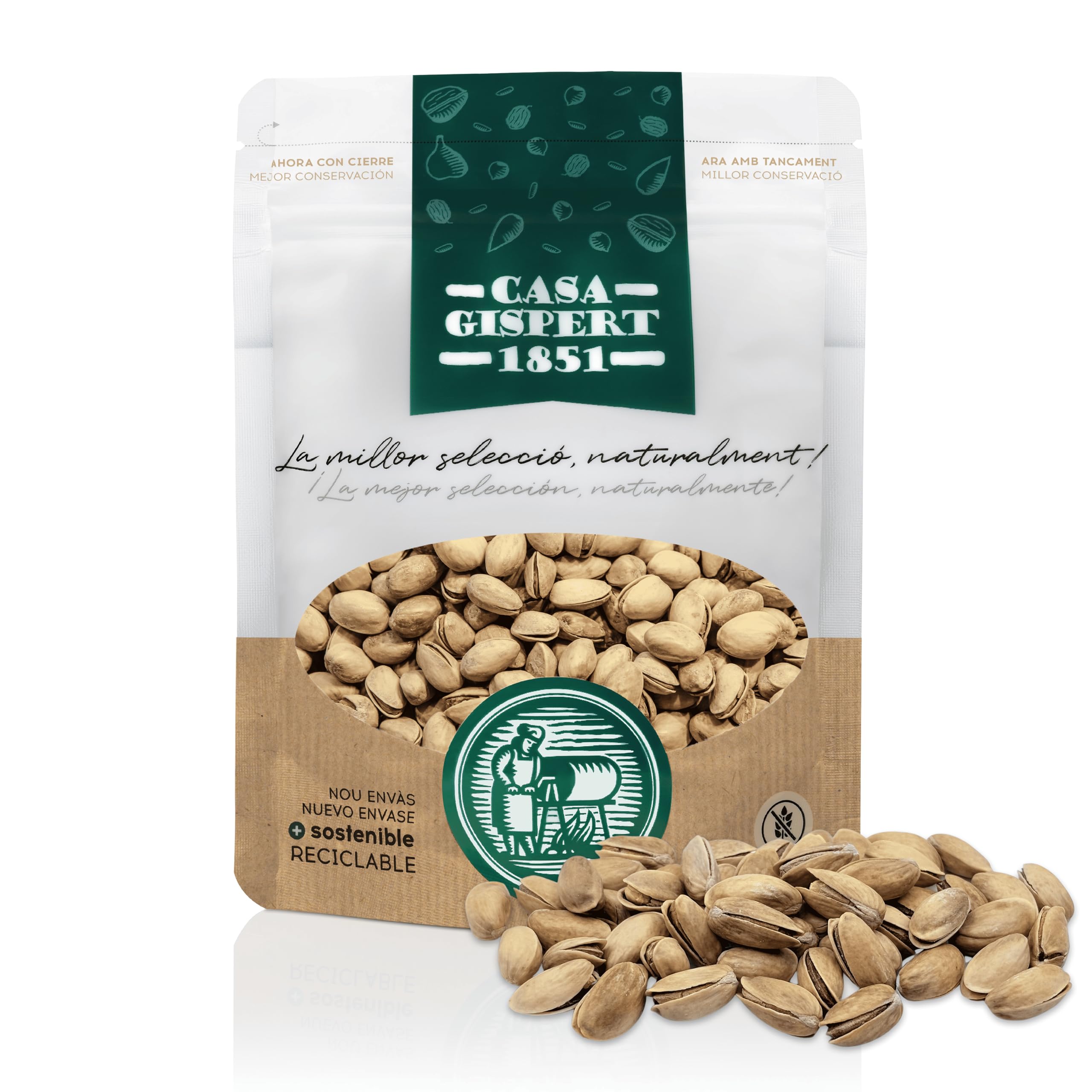 Casa Gispert - Pistacho - Sin Gluten, Vegano (500g, Crudo - Sin Cáscara - País) — view 7