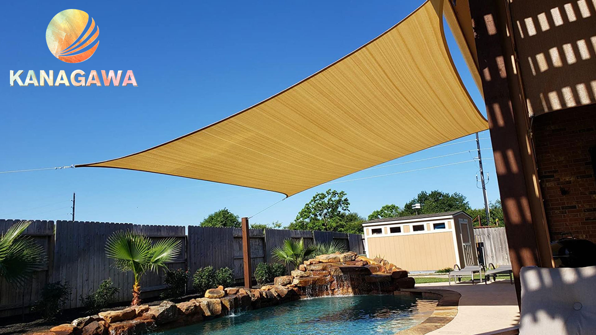 Amazon.com : KANAGAWA Sun Shade Sail Curved 20'X26' Grey