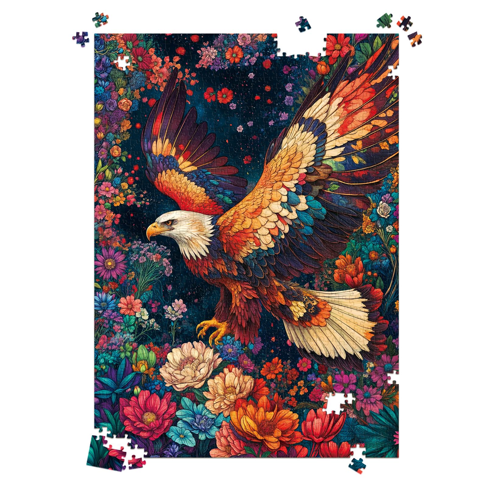 HUADADA Jigsaw Puzzles for Adults 1000 Pieces Colorful Eagle 1000 Piece Jigsaw Puzzles for Adults-The Whole for Women Gifts for Men - Image 4
