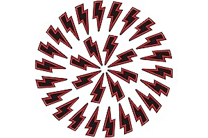 30 Pieces Lightning Bolt Embroidered Flash Patches