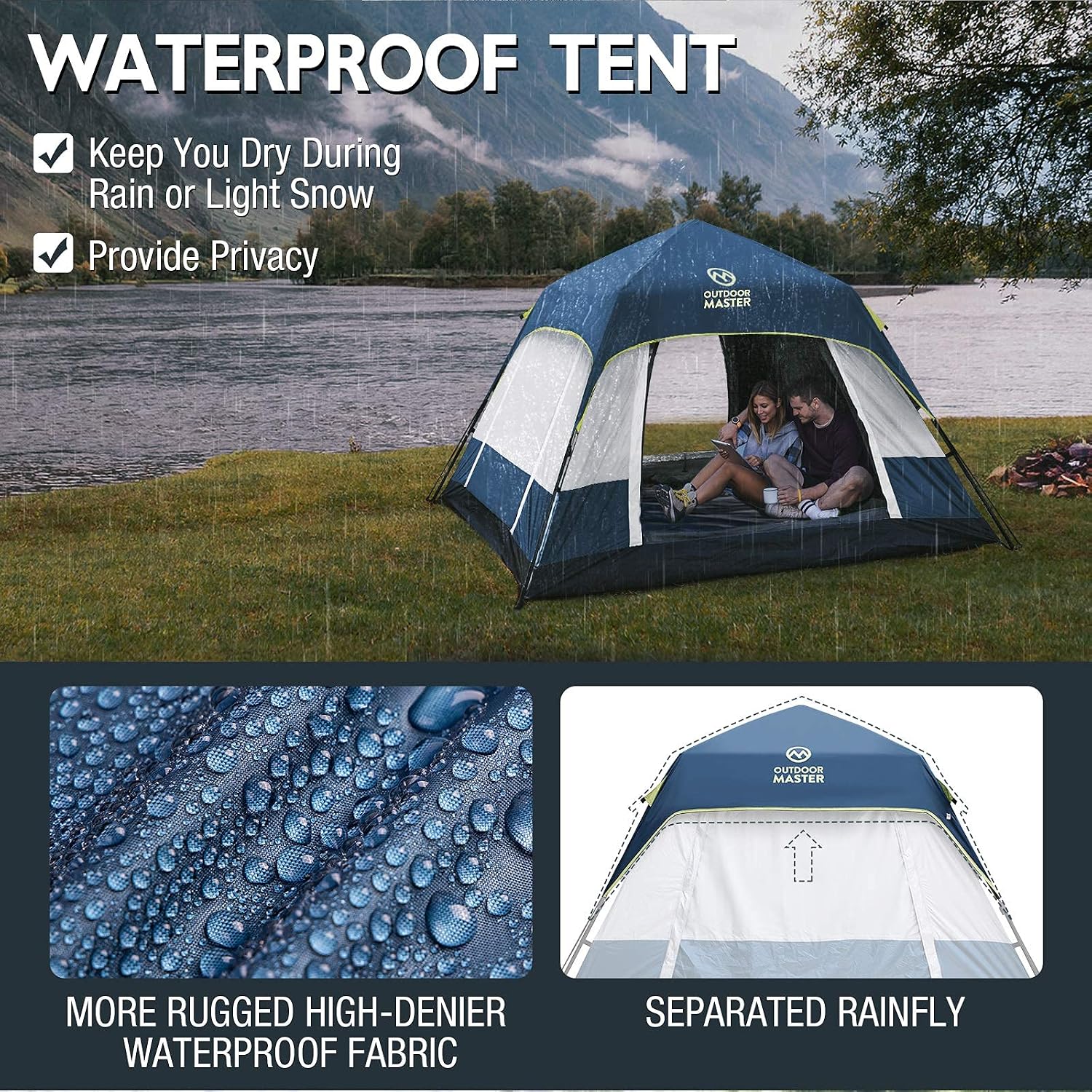 Camping Tent with Dark Space Technology 