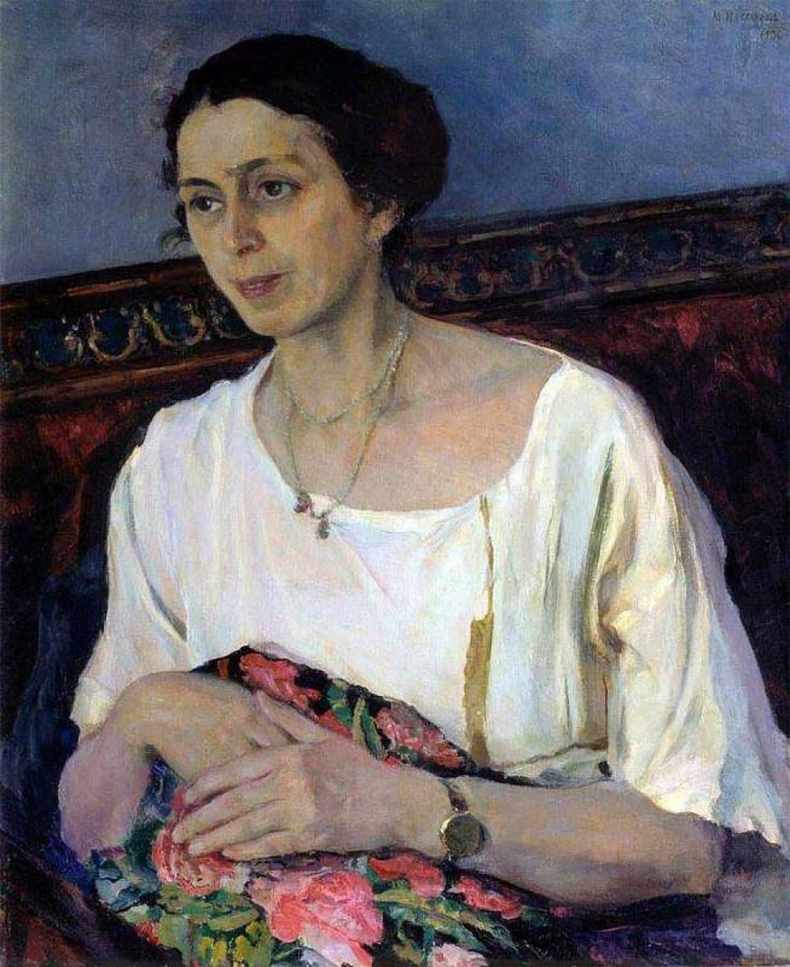 ARTXLXXBN Famous Art Print Poster Vintage Wall Art Portrait of Lady by Mikhail Vasilievich Nesterov Canvas Art Poster for Home Decor 60x90cm