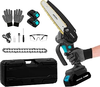 Cecotec MontanaForce 6000 Akku-Astsäge 6 Zoll (15,2 cm) mit Akku, 21 V, 700 W, Geschwindigkeit 24500 U/min, Tastenschmierer, inklusive 2 Nexus-Batterien, Koffer, Ersatzkette und Zubehör