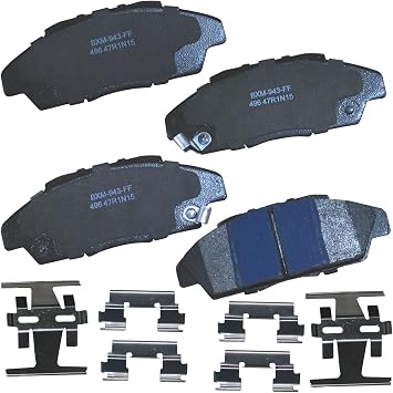 Bendix Premium SBM496 Semi-Metallic Front Brake Pads for 1990-1993 Honda Accord Coupe, 1990-1993 Honda Accord Sedan models with Nissin Brakes