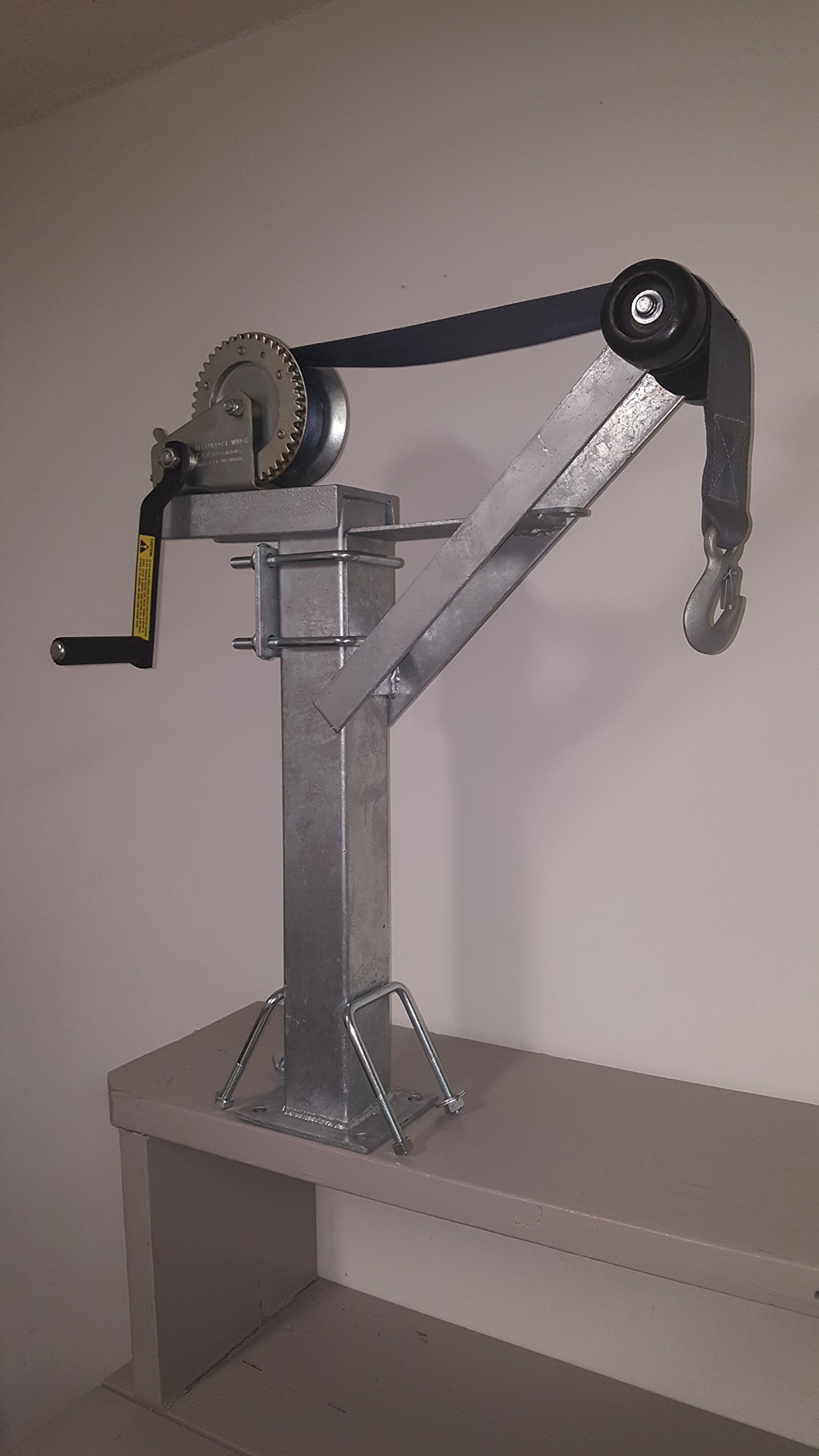 Die-matic Heavy Duty Adjustable Winch Stand w/ 1400lb Dutton Lainson Winch (Galvanized