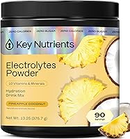 Vista 13 de KEY NUTRIENTS - Polvo de electrolitos multivitamínico sin azúcar - Polvo de electrolitos de limonada rosa fresca - Suplemento de resistencia