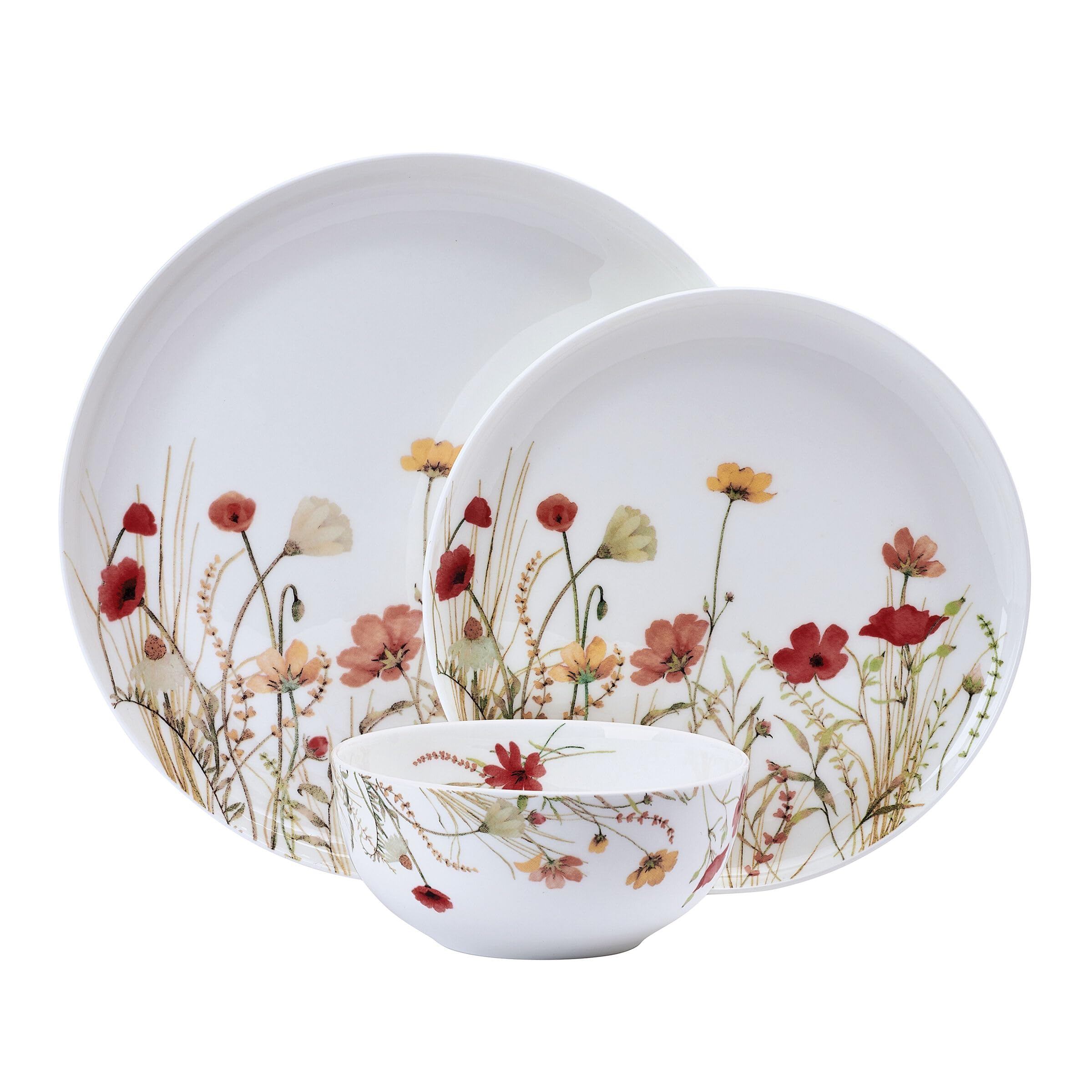 Mikasa Meadow Serenade 12 Piece Floral Bone China Durable Chip