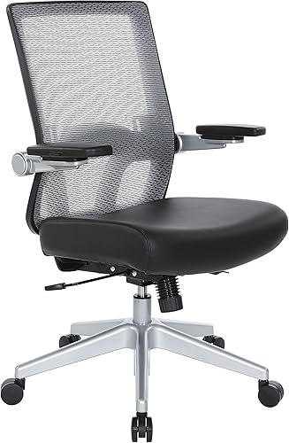 Miniatura 69 de Space Seating 867 Series - Silla de administrador ajustable con respaldo de malla transpirable, soporte lumbar y brazos abatibles acolchados,