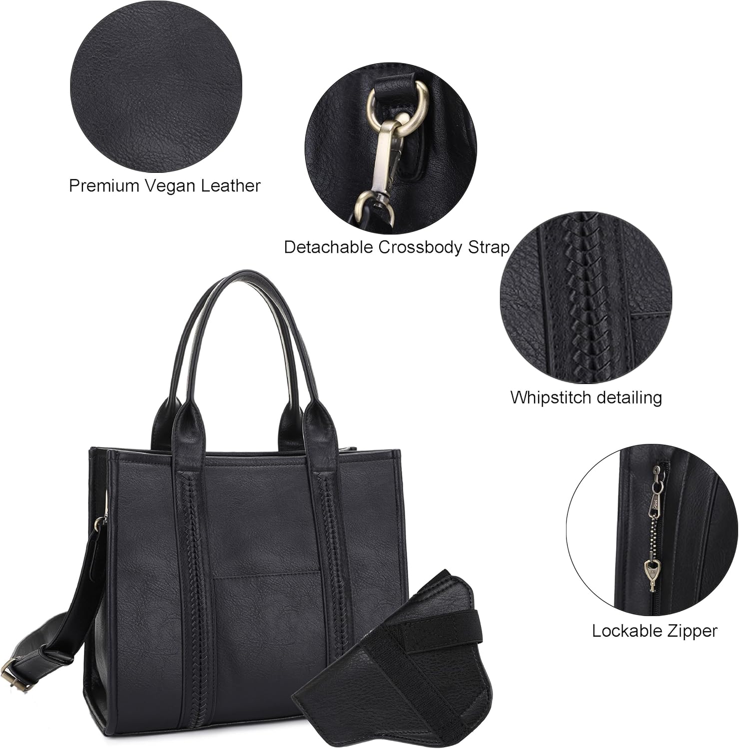 JESSIE & JAMES Kathy Tote Bag With Hidden Pocket and Removable Shoulder Strap - Image 6