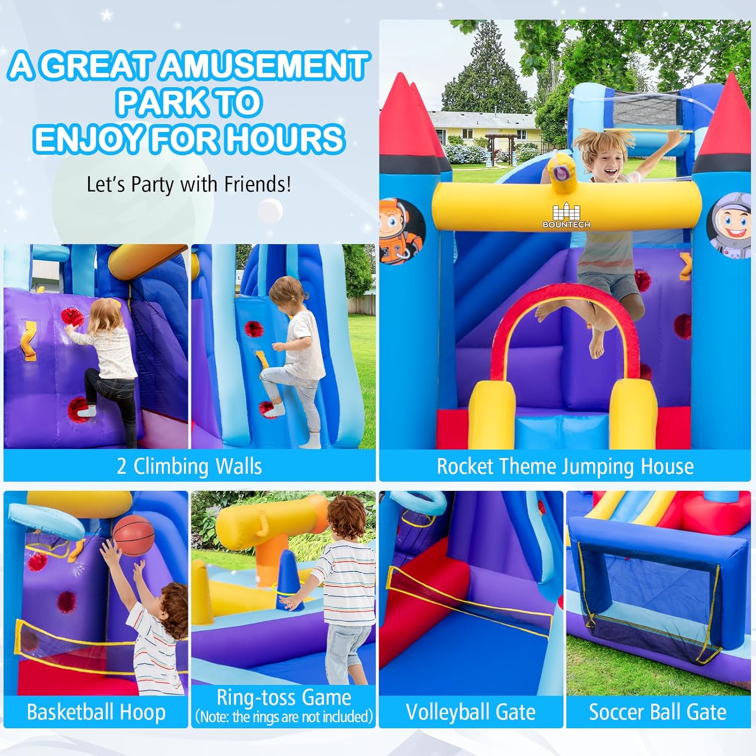 BOUNTECH Inflatable Water Slide Features