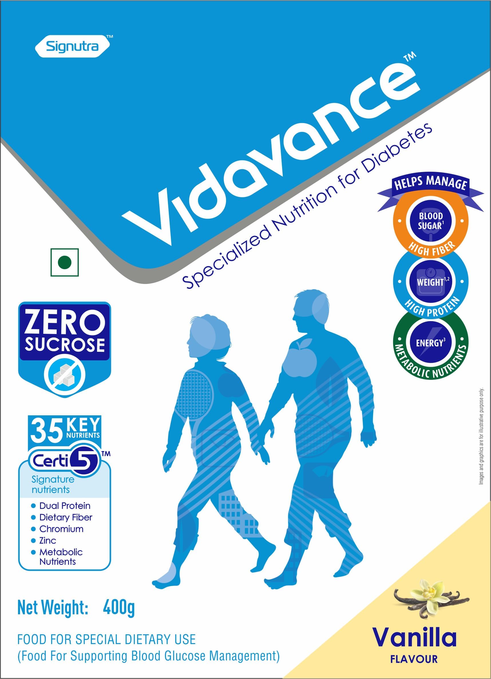 Vidavance Advanced Nutrition for Diabetes and Pre-Diabetes - 400g BIB (Vanilla)