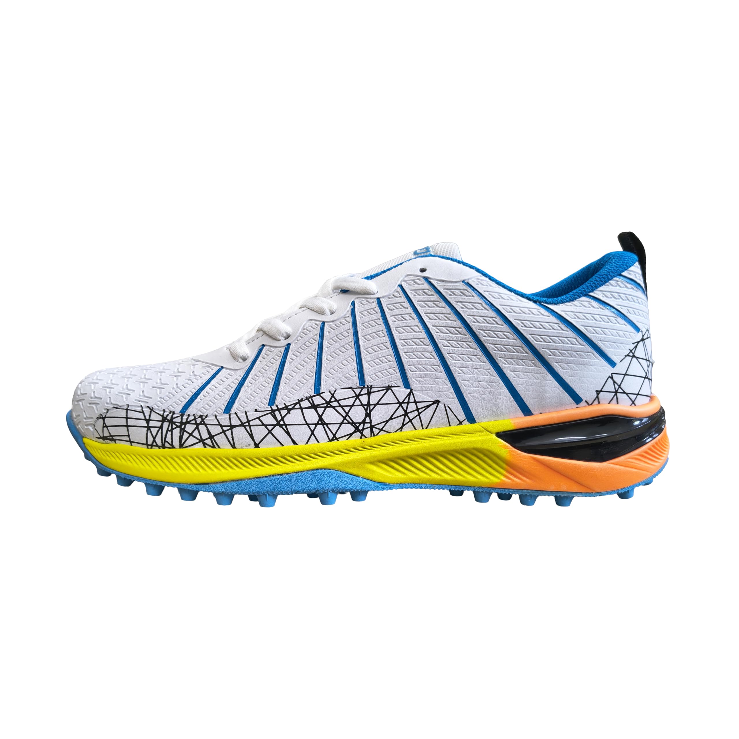 Total Storm Cricket Shoes for Men with Rubber Spike Sole and Synthetic Upper, Molded Studs for Turf and Nets-image-21