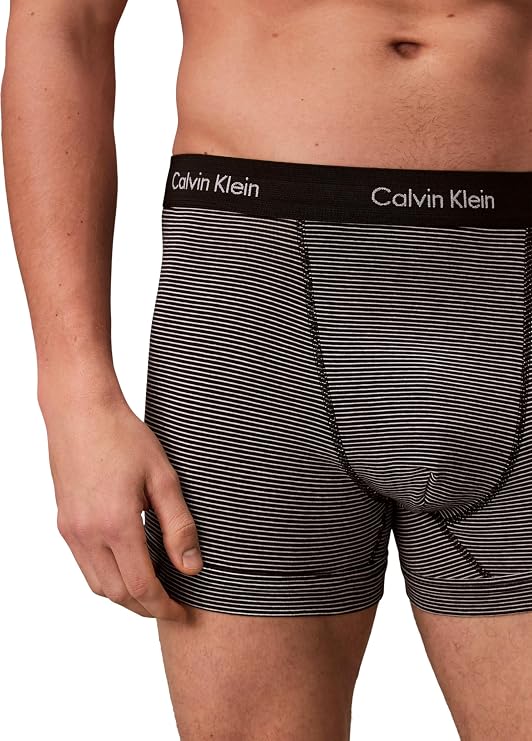 Calvin Klein Men’s 3 Pack Trunks with Logo Waistband