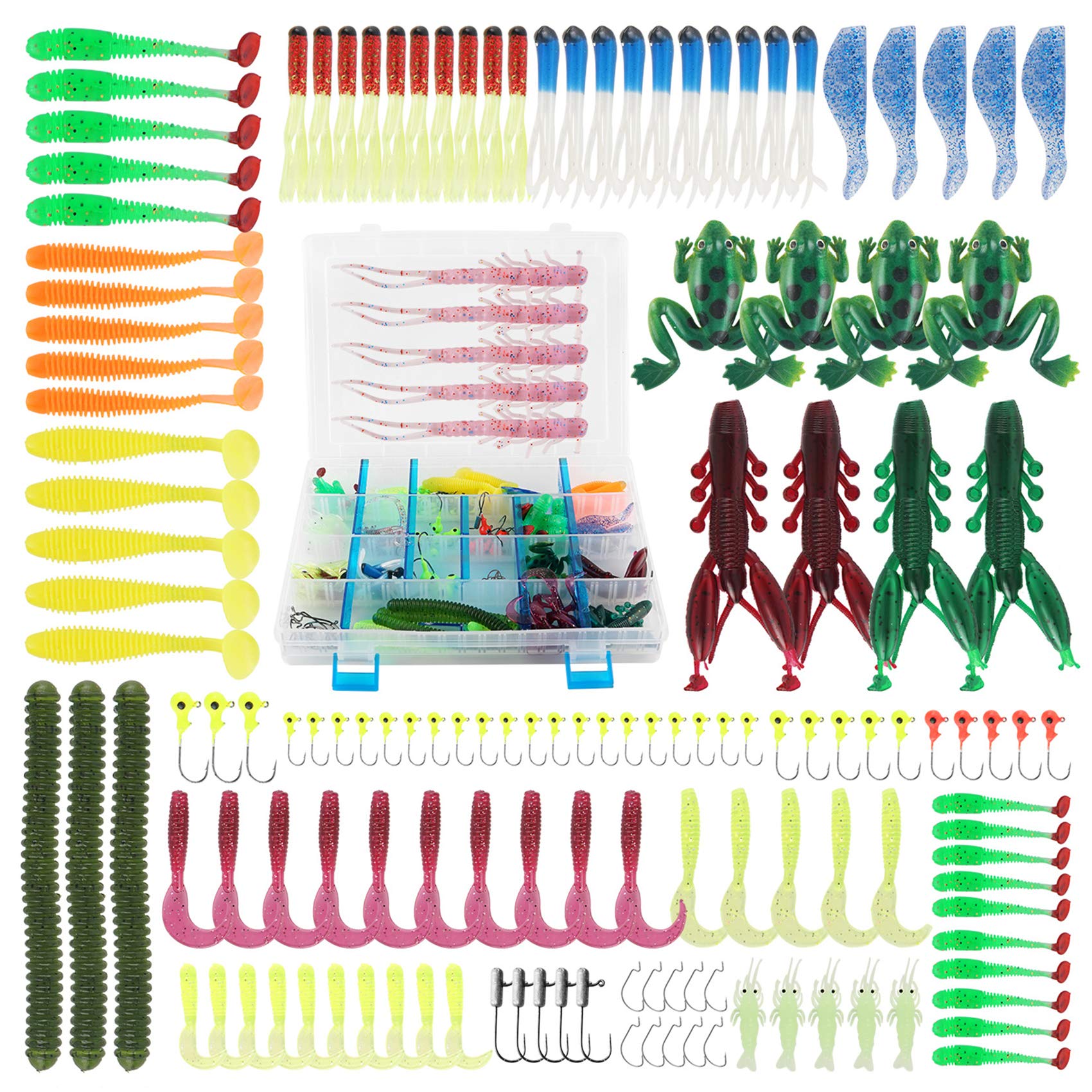 RoseFlower Kit di Esche da Pesca, 146Pcs Artificiale