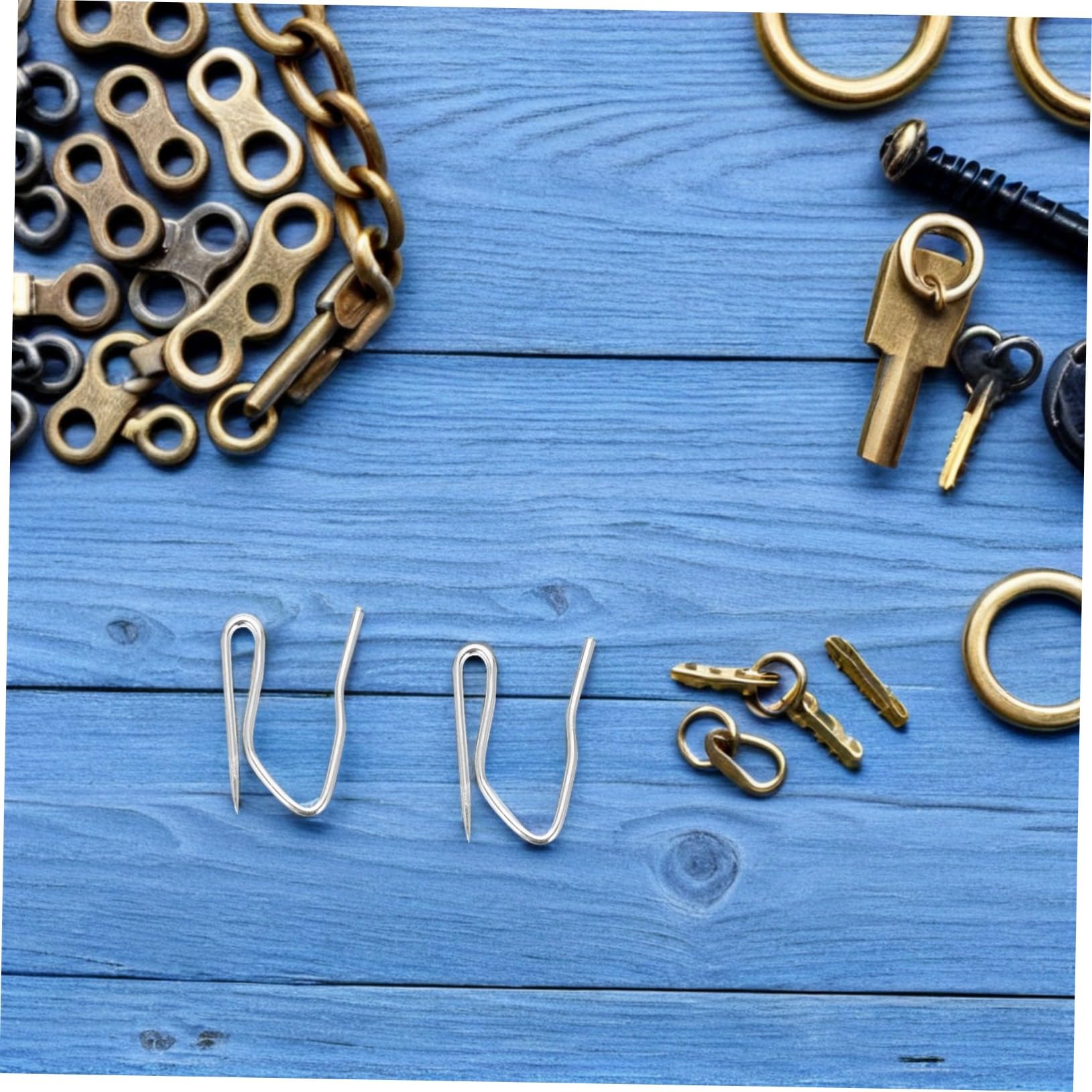 Ipetboom 500 pièces Crochets Métal pour Rideaux Plissés et Verticaux Crochets Fer Résistants et Antidérapants pour Fenêtre Porte et Accessoires Fixation Rideau Polyvalents