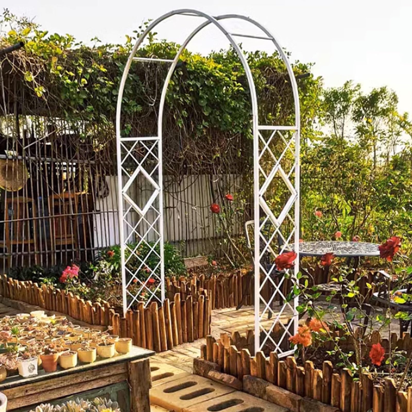 Outsunny Gartenbogen Für Kletterpflanzen, Metall,  Produktbild-Vorschau 6