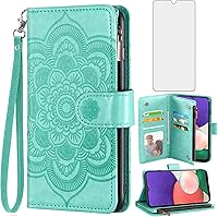 Vista 1 de Asuwish Funda de teléfono para Samsung Galaxy A32 5G 2021 de 6.5 pulgadas con protector de pantalla de vidrio templado y soporte para tarjetas