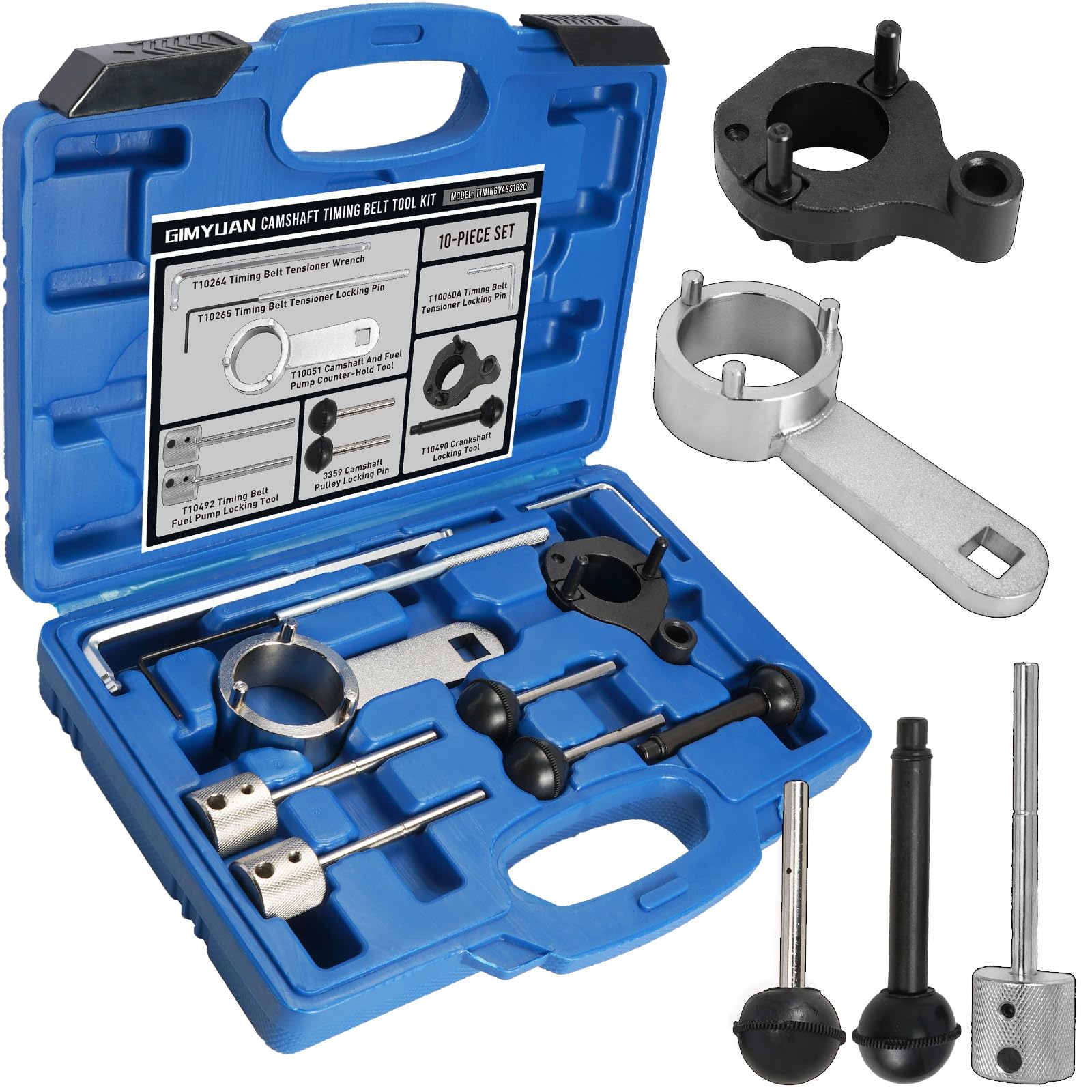 Kit di attrezzi per cinghia di distribuzione dell'albero a camme - Compatibile con VW Audi Tiguan SEAT Skoda 1.4 1.6 2.0 TDI EA288 Diesel, sostituisce T10264 T10265 T10490 T10492 T10051 T10060A 3359