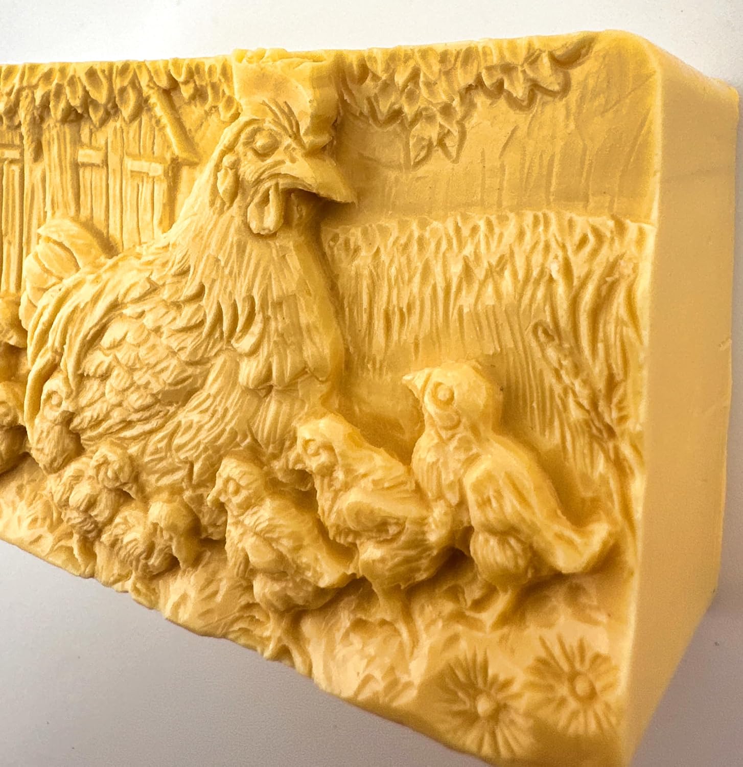 Hen and Chicks Silicone Mold for Soap Making – Farm Chicken Relief Craft Mold for Resin, Candles & Plaster – Handmade Soap Bar Mold DIY Supplies