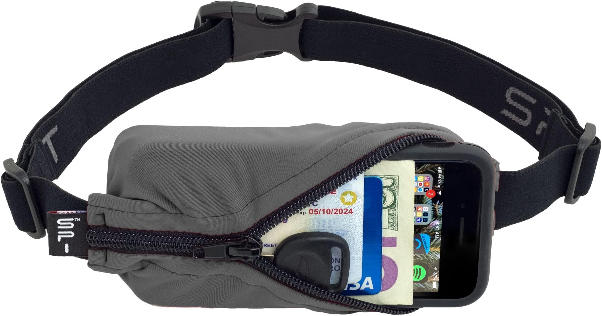 SPIbelt Original Pocket Running Belt for Women Men, Phone Holder for Running, Running Fanny Pack, Holder for
